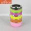 ALLNICE Brand korea style colorful flat bottom stainless steel round rice bowl