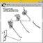 Chrome tube hooks wall mount holder metal hooks with ball