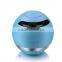 Ball shape design hands free call portable mini bluetooth speaker with LED lighting, aux line in and TF card slot