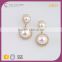 E78086I01 STYLE PLUS shiny gold plate latest pearl design double pearls design earring white pearl big size earrings