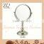 best selling hotel decorative 5x magnifying round shape metal compact mirror