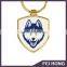 Promotional low price custom picture printing silver/gold key chain rings