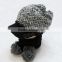 New design unisex knitting hat with the brim and scarf sets