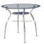 glass round dining table set with 4 chairs