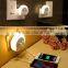 Dual USB Output Small Mini Night Light Induction Charger Socket LED Small Light
