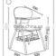 Better than used school furniture writing chair TY-16250
