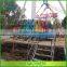 Young people welcome thrilling exciting amusement big pendulum rides in amusement parks