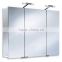 Hotel lighting cabinet for bathroom with soft close double sided mirror doors