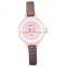 custom logo lady watches thin leather strap designer minimalist watches
