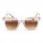 unisex transparent frame metal leg Costomized cheap fashion sunglasses