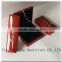 Luxury glossy red wooden jewelry box with logo on the top