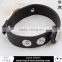 Spain fashion bear bracelet snap bracelet black leather bracelet
