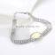 fashion 925 sterling silver big white AAA zircon prong setting bracelet