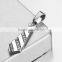 Jingli Jewelry factory direct fashion necktie shape pendant , exquisite silver plating titanium steel pendant (GH-007)