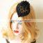 MYLOVE gothic mini top hat black flower hat