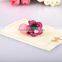 Beautiful ball beads ponytail holder glitter baby kids elastic hair rubber band diamante flower pattern hair tie