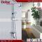 bathroom rain shower set, big round plastic shower head, chrome plating surface brass shower set