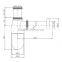 Modern save space brass bottle siphon trap for wash basin