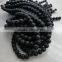 DIY Custom Jewellry Findings-black Round Natural Lava Stone Loose Beads for Bracelets