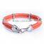 Fashion genuine stinrgay leather treaty bracelet maker on 