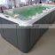 inground swimming pool fiberglass with LED waterfall