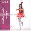 strapless spandex cheap Chrismas santa claus costume for girls with hat