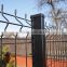 Black welded wire fence mesh panel/decorative metal fence panels/residential fence designs