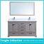 Urban Gray Bath Vanity Set Carrara White Marble Top Single And Double Sink