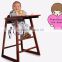 Baby wooden dinning chair Wood highchair