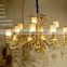 Chinese Style Wedding Decoration Metal Chandelier With Glass