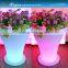 PE plastic led flower pot decorative restaurant