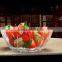 Maple leaf glass bowl kitchenware glass bowl clear glass bowl with stem microwave glass bowl