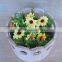 Flower basket handmade flower basket flower girl baskets artificial christmas flower basket for sale