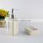 custom design 2 PCS ceramic bulk bath accessories shampoo bottle and soap dish
