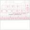 Kearing brand plastic drawing template ruler,sandwich line plastic Scale ruler,plastic straight scale ruler#8515