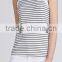 2017 fashion lady singlet striped sleeveless t shirt high neck stringer women tank top