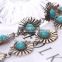 zm34113a vintage women jewelry accessories sliver plated turquoise choker necklace