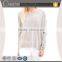 drop shoulder rib knit hem split crew neck custom design knitted pullover sweater for women