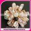 Handmade multi layer organic natural freshwater pearls flower brooch wholesale