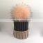 Myfur Hot Sale Ladies Winter Raccoon Fur Ball Attached Knitting Beanie Hat