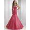 High Quality Taffeta Material Strapless Beaded Mermaid Lady Prom Gown