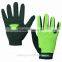 green mesh breathable cycling outdoors training gloves /unisex at 6 color cylcing motor full finger gloves