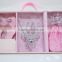 Onbest wholesale baby crown kids gift set hair accessories plastic princess tiaras +shoes+earring +bag