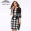 2016 BAIYIMO Women Colorblock Wear to Work Business Party Bodycon One-piece Dress latest hot sale