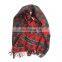 inner mongolia soft 100% lambs wool tartan check plaid shawl scotland ladies woolen thick winter warm wool scarf