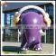 Lifelike inflatable elephant replica, inflatable elephant mascot animal with earphone for promotion