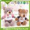 custom logo clothes lovely shy bear plush toy stuffed bolster