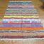Indian Multicolor Hand Woven Chindi Rug Rag Cotton Runner Carpet Dari
