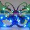 2017 butterfly shaped flashing LED sunglasses for women