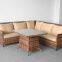 L shaped outdoor PE rattan sofa set sectional furniture waterproof